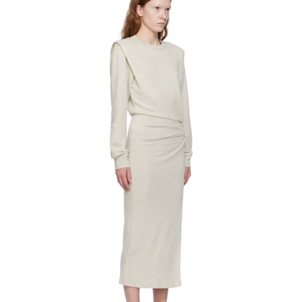 Isabel Marant Mafalda Dress Beige Sz 42